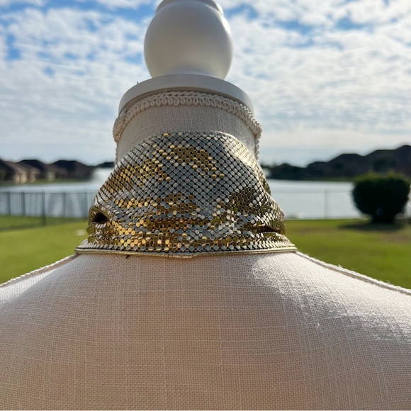 Vintage gold mesh scarf and belt - Picture 5 of 10